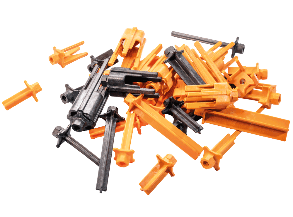 Accesorios y componentes del sistema: distintos pasadores giratorios para cestas industriales