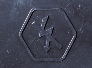 kunststoffeimer-hobbock-elektrisch-ableitfaehig-symbol schwarzes Symbol für elektrisch ableitfähig