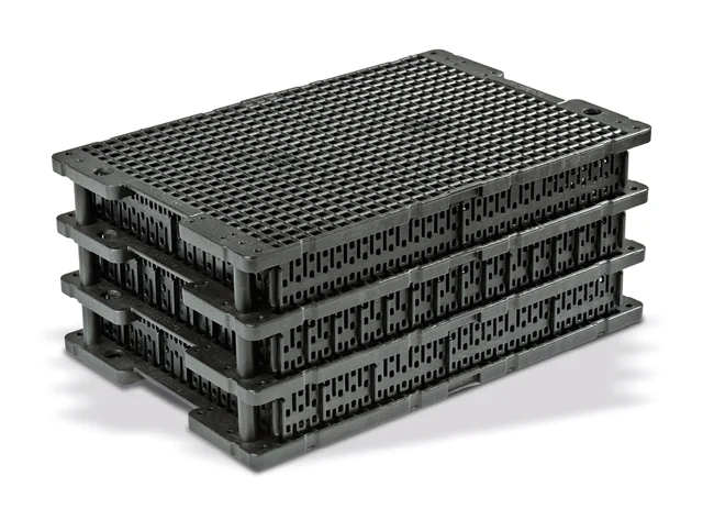 techtray Werkstückträger mit Multitray-Funktion für sicheren Schutz der Werkstücke