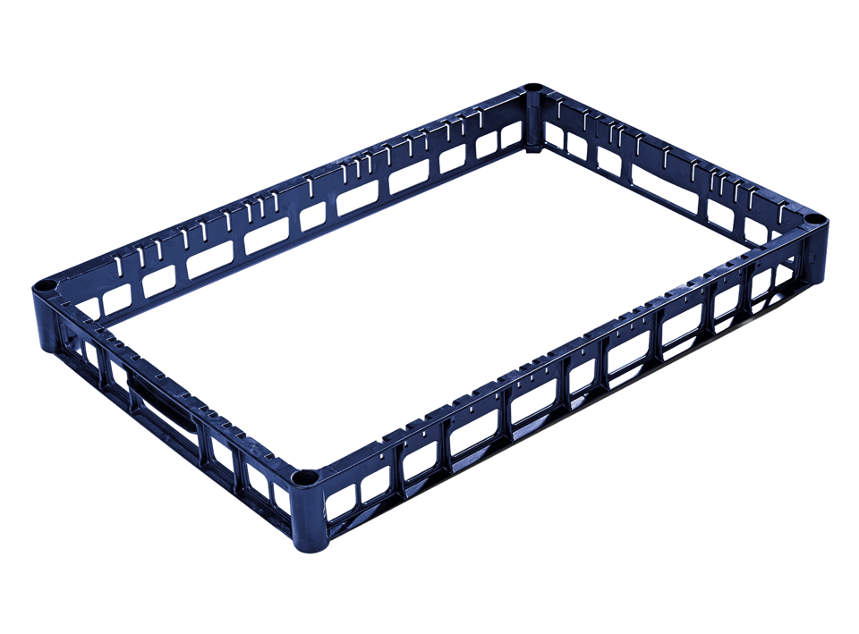 Cadre supérieur haut pour le panier de nettoyage tech-rack en plastique